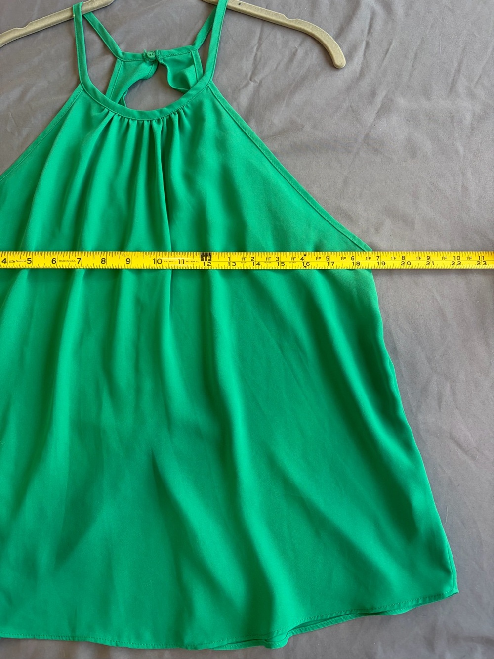 Women’s Lush Large Green Flowy Halter Tank - Picture 8 of 10